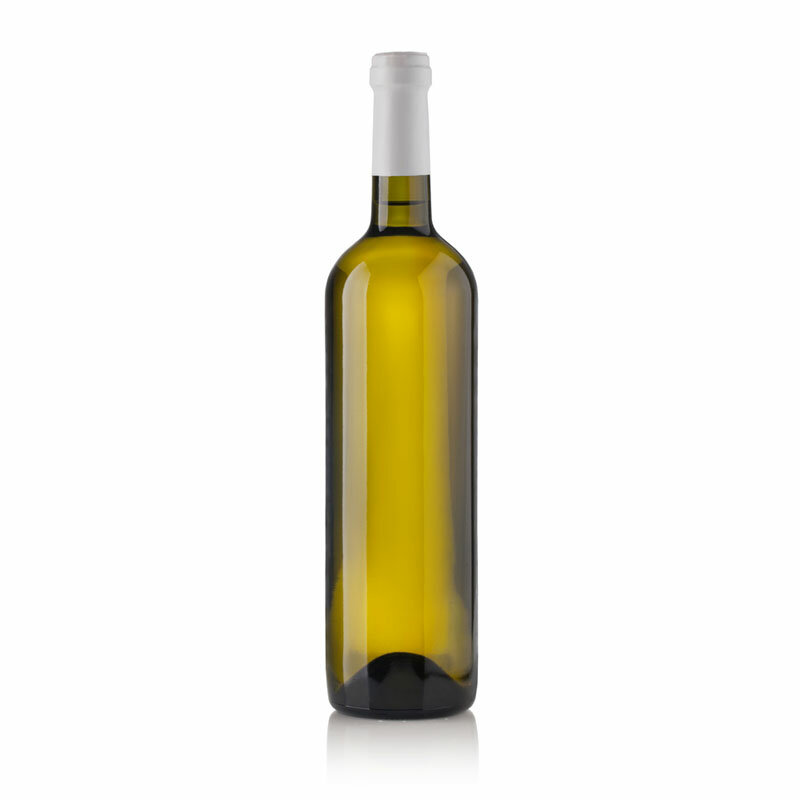 Bottle with white wine